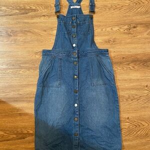 JustFab Blue Denim Midi Dress